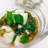 簡単(^^)めかぶと豆腐のツルツルポン酢醤油和え♪